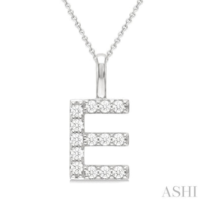 Classic 'E' Initial Diamond Pendant