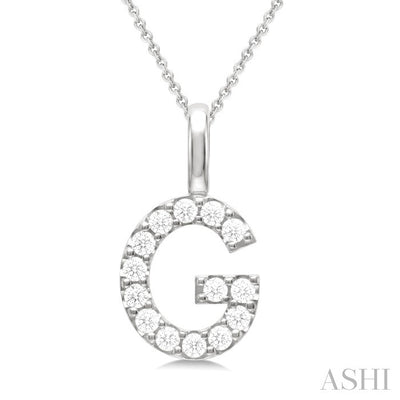 Classic 'G' Initial Diamond Pendant