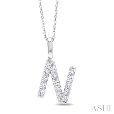 Classic 'N' Initial Diamond Pendant