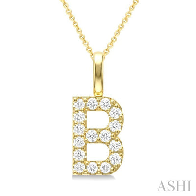 Classic 'B' Initial Diamond Pendant