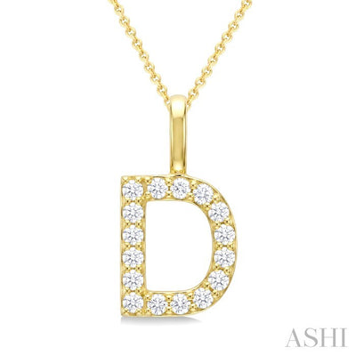 Classic 'D' Initial Diamond Pendant