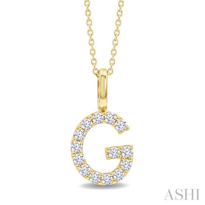 Classic 'G' Initial Diamond Pendant