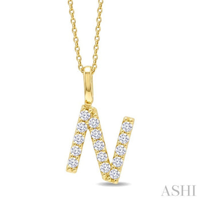 Classic 'N' Initial Diamond Pendant