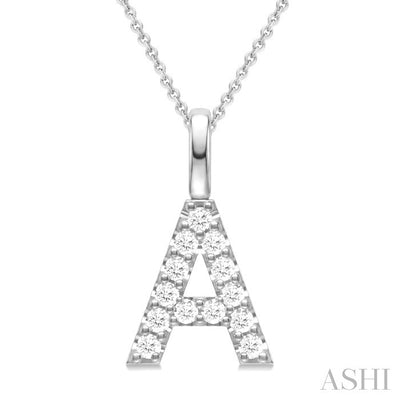 Classic 'A' Initial Diamond Pendant