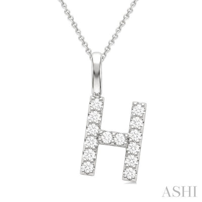 Classic 'H' Initial Diamond Pendant