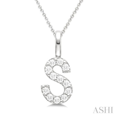 Classic 'S' Initial Diamond Pendant
