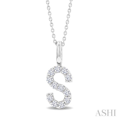 Classic 'S' Initial Diamond Pendant