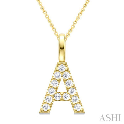 Classic 'A' Initial Diamond Pendant