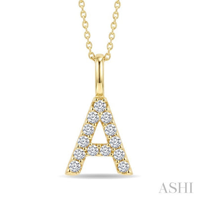 Classic 'A' Initial Diamond Pendant