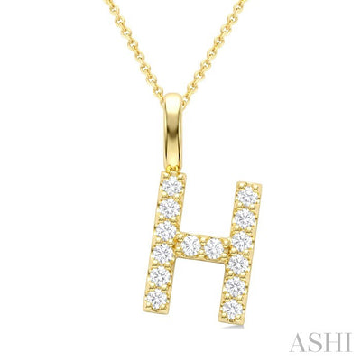 Classic 'H' Initial Diamond Pendant
