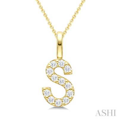 Classic 'S' Initial Diamond Pendant
