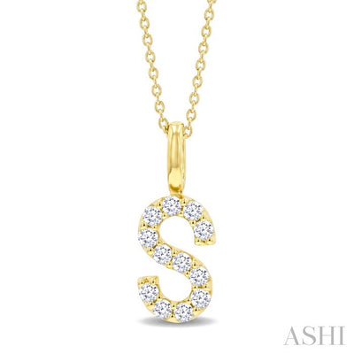Classic 'S' Initial Diamond Pendant