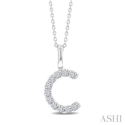 Classic 'C' Initial Diamond Pendant