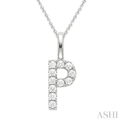 Classic 'P' Initial Diamond Pendant