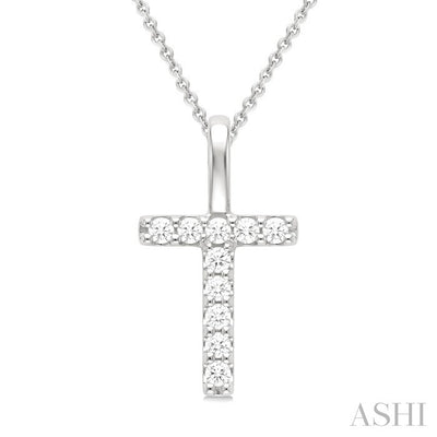 Classic 'T' Initial Diamond Pendant