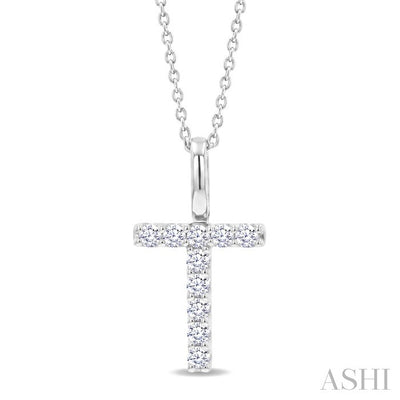 Classic 'T' Initial Diamond Pendant