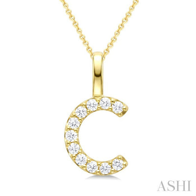 Classic 'C' Initial Diamond Pendant
