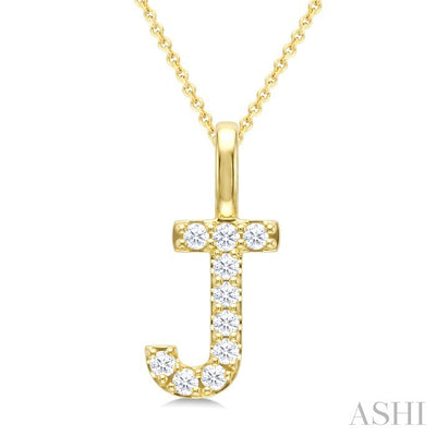 Classic 'J' Initial Diamond Pendant