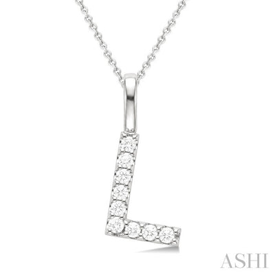 Classic 'L' Initial Diamond Pendant