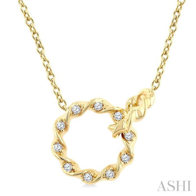 Circle Interlock Petite Diamond Fashion Pendant