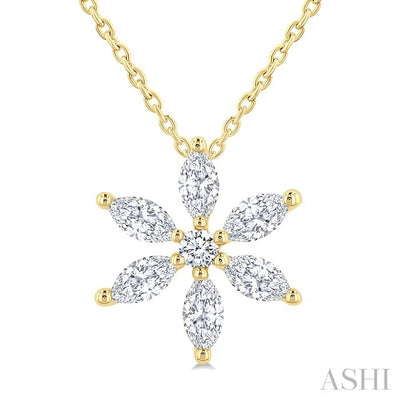 Floral Diamond Fashion Pendant