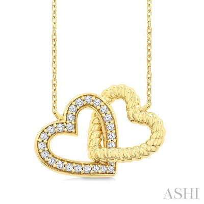 Heart Interlock Petite Diamond Fashion Pendant