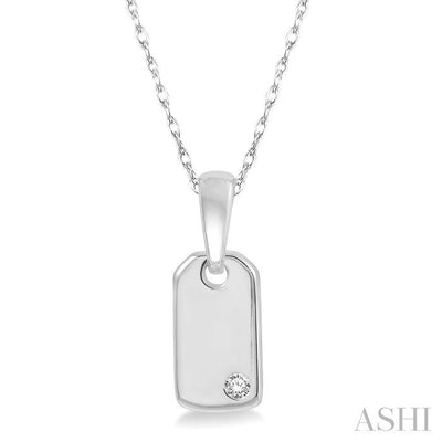 Dog Tag Diamond Pendant