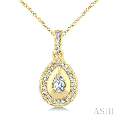 Pear Shape Art Deco Diamond Fashion Pendant