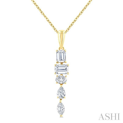 Mixed Shape Diamond Fashion Pendant