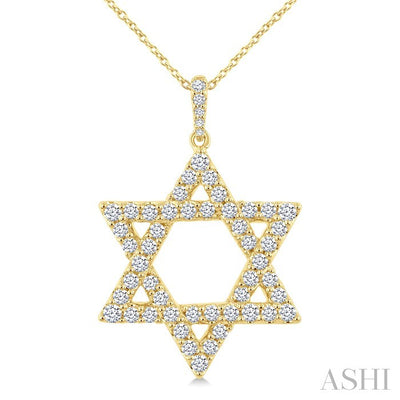 Star of David Diamond Fashion Pendant