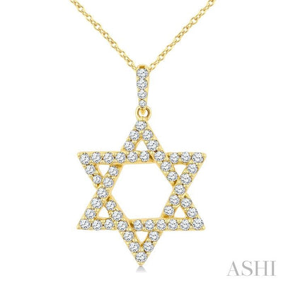 Star of David Diamond Fashion Pendant