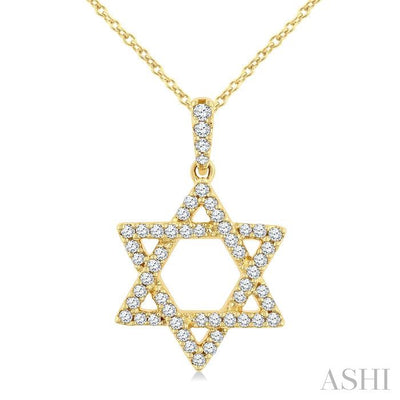 Star of David Diamond Fashion Pendant