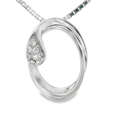 Sterling Silver Diamond Pendant