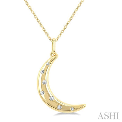 Moon Mosaic Diamond Fashion Pendant