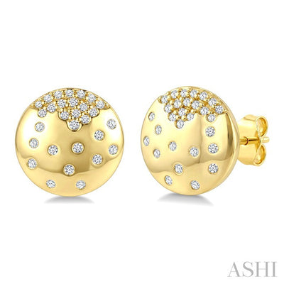 Mosaic Circle Diamond Fashion Earrings
