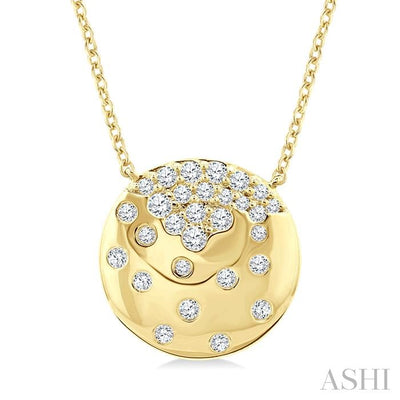 Mosaic Circle Diamond Fashion Pendant