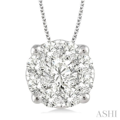 Round Shape Lovebright Essential Diamond Solitaire Pendant