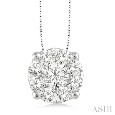 Round Shape Lovebright Essential Diamond Solitaire Pendant