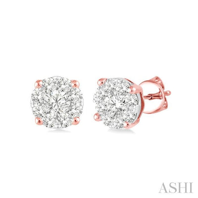 Round Shape Lovebright Essential Diamond Stud Earrings