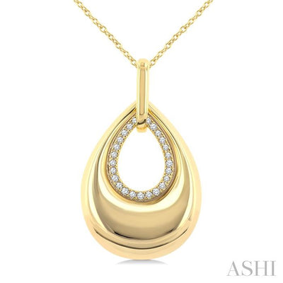 Aeris Gold Golden Glow Bold Drop Diamond Fashion Pendant