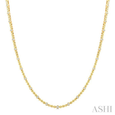 Bead Bijoux Bezel Diamond Fashion Necklace