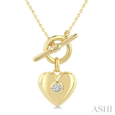 Heart Toggle Diamond Fashion Necklace