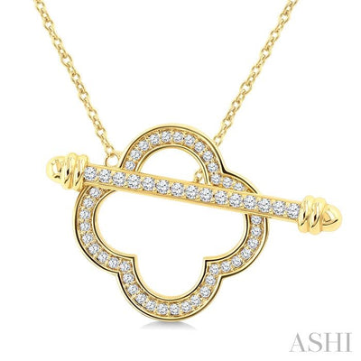 Clover Toggle Diamond Fashion Necklace