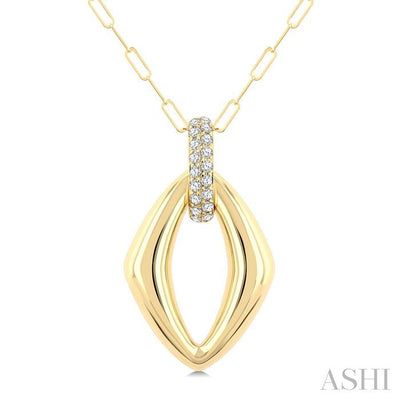 Aeris Gold Marquise Shape Diamond Fashion Pendant