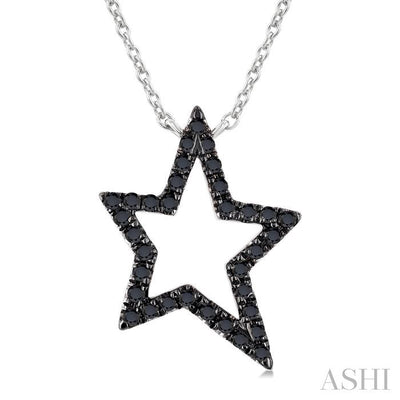 Star Shape Black Diamond Fashion Pendant