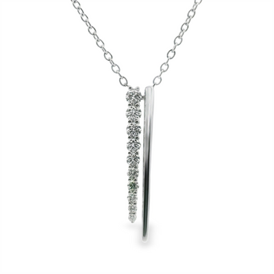 Diamond Vertical Bar Pendant