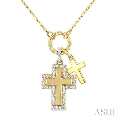 Cross Charm Diamond Fashion Pendant