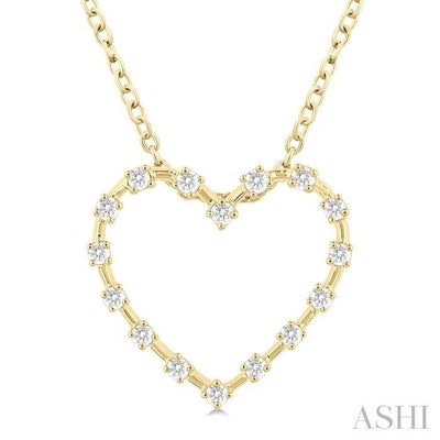 Heart Shape Floating Diamond Fashion Pendant