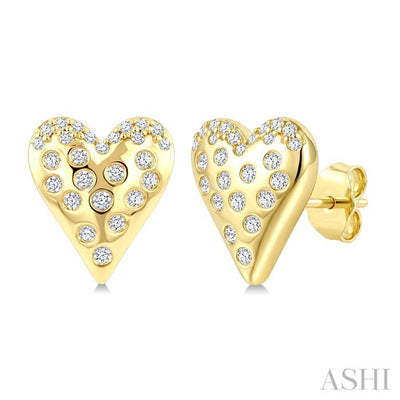 Heart Mosaic Diamond Fashion Earrings
