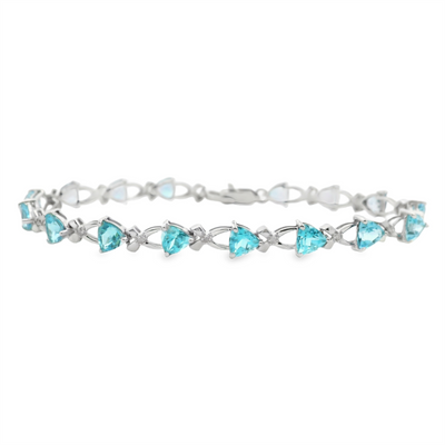 Blue Topaz & Diamond Bracelet